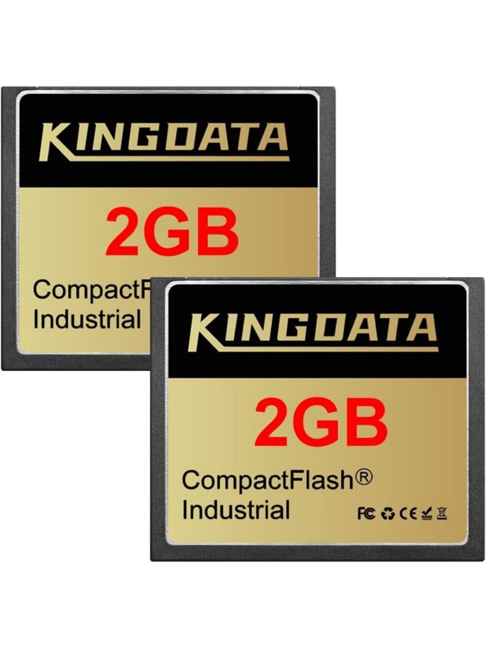 2-Pack 2GB Compact Flash Memory Cards for Vintage Cameras & Industrial Use